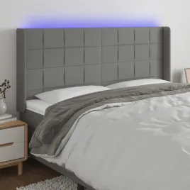 vidaxl-zaglowek-do-lozka-z-led-ciemnoszary-163x16x118-128cm-tkanina