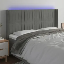 vidaxl-zaglowek-do-lozka-z-led-jasnoszary-163x16x118-128-cm-aksamit