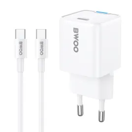 bwoo-ladowarka-sieciowa-pd-gan-usb-c-kabel-usb-c-usb-c-60w-biala