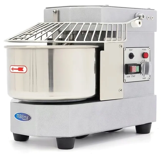Mikser spiralny 8L - 4,5 kg Ciasta - Srebrny MAXIMA 09361002