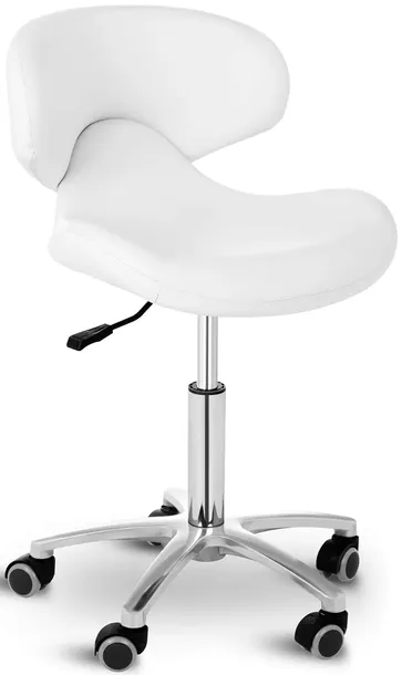 Krzesło kosmetyczne 440-570mm 150kg białe PHYSA Andria White 10040277