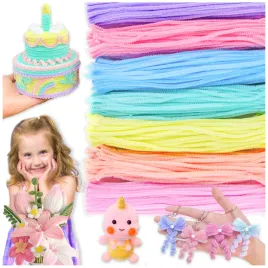 druciki-wielokolorowe-pastelowe-ozdobne-pluszowe-7-kolorow-30-cm-100-szt