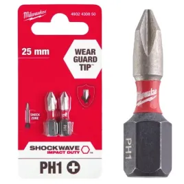 bit-udarowy-wkretarki-milwaukee-ph1-25-mm-koncowka-magnetyczna-philips-2szt