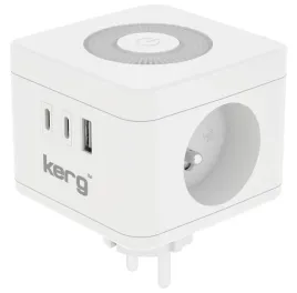 kostka-zasilajaca-kerg-m02730-biala-2-gniazdowa-usb-a-usb-c-led-16a