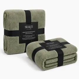 koc-premium-200x220-miekki-pluszowy-na-lozko-i-kanape-oliwkowy-silkce