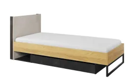 lozko-90cm-teen-flex-tf-16-ze-stelazem-hikora-naturalna-silk-flou-raw-steel