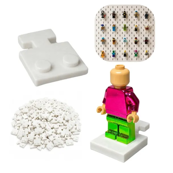 60x Uchwyt Na Minifigurki LEGO Do IKEA SKADIS Figurki Podstawka Do Tablicy