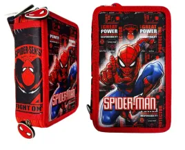 spiderman-piornik-3-komorowy-rozkladany-potrojny-z-wyposazeniem