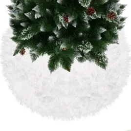 dywanik-pod-choinke-72-cm-bialy-wlochacz-mata-na-prezenty