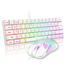 redthunder-k62-biala-przewodowa-klawiatura-mysz-led-rgb-60percent-pc-ps5-xbox