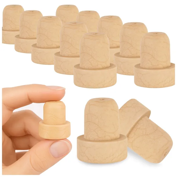100x KORKI GRZYBEK SYNTETYCZNY 19 MM ZAMKNIĘCIE DO BUTELKI BUTELEK KOREK