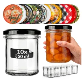 10x-sloik-szklany-na-grzyby-350-ml-na-miod-dzem-konfitury-pasztet-gratis