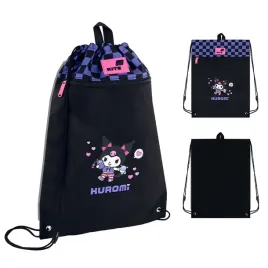 worek-na-buty-dla-dziewczynki-czarny-z-kieszenia-na-zamek-kuromi-kite