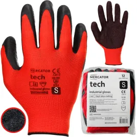 rekawice-robocze-mercator-tech-red-black-latex-s-12-par
