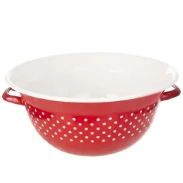 miska-kuchenna-emaliowana-czerwona-w-grochy-tecka-34-cm-9-l