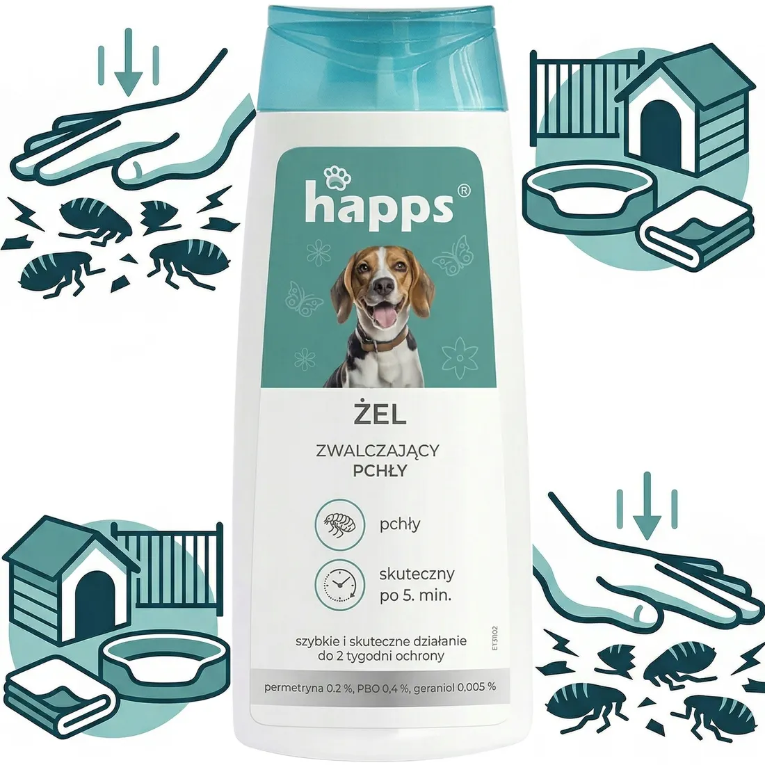 happs-zel-zwalczajacy-pchly-150ml-stan-nowy