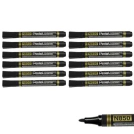 marker-permanentny-pentel-n850-okragla-koncowka-czarny-zestaw-12sztuk