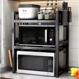 polka-regulowana-nad-mikrofalowke-stojak-do-kuchni-loft-2-poziomowa