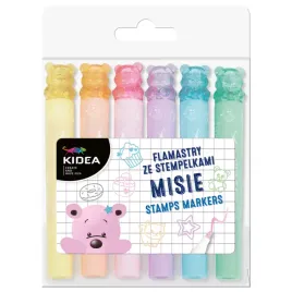 flamastry-dwustronne-ze-stempelkami-misie-6-szt-kidea