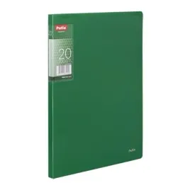teczka-a4-z-20-koszulkami-clear-book-prazki-patio-zielona