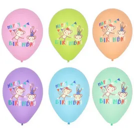 balony-monkey-birthday-mix-29-cm-6-szt