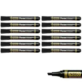 marker-permanentny-pentel-n860-scieta-koncowka-czarny-zestaw-12sztuk