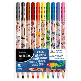 kredki-trojkatne-jumbo-10-kolorow-pojazdy-kidea