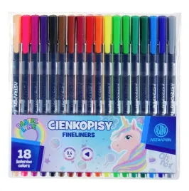 cienkopisy-trojkatne-0-4mm-18-kolorow-jednorozec-astra