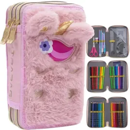 piornik-potrojny-z-wyposazeniem-puszysty-jednorozec-fluffy-unicorn