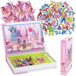 ukladanka-ksiazka-magnetyczna-magnesy-puzzle-klocki-ubieranie-lalki-ubrania