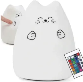 lampka-nocna-dla-dzieci-kolorowa-silikon-led-kotek