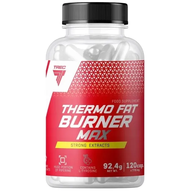 Trec Thermo Fat Burner Max Spalacz Tłuszczu L-karnityna Chrom 120 kapsułek