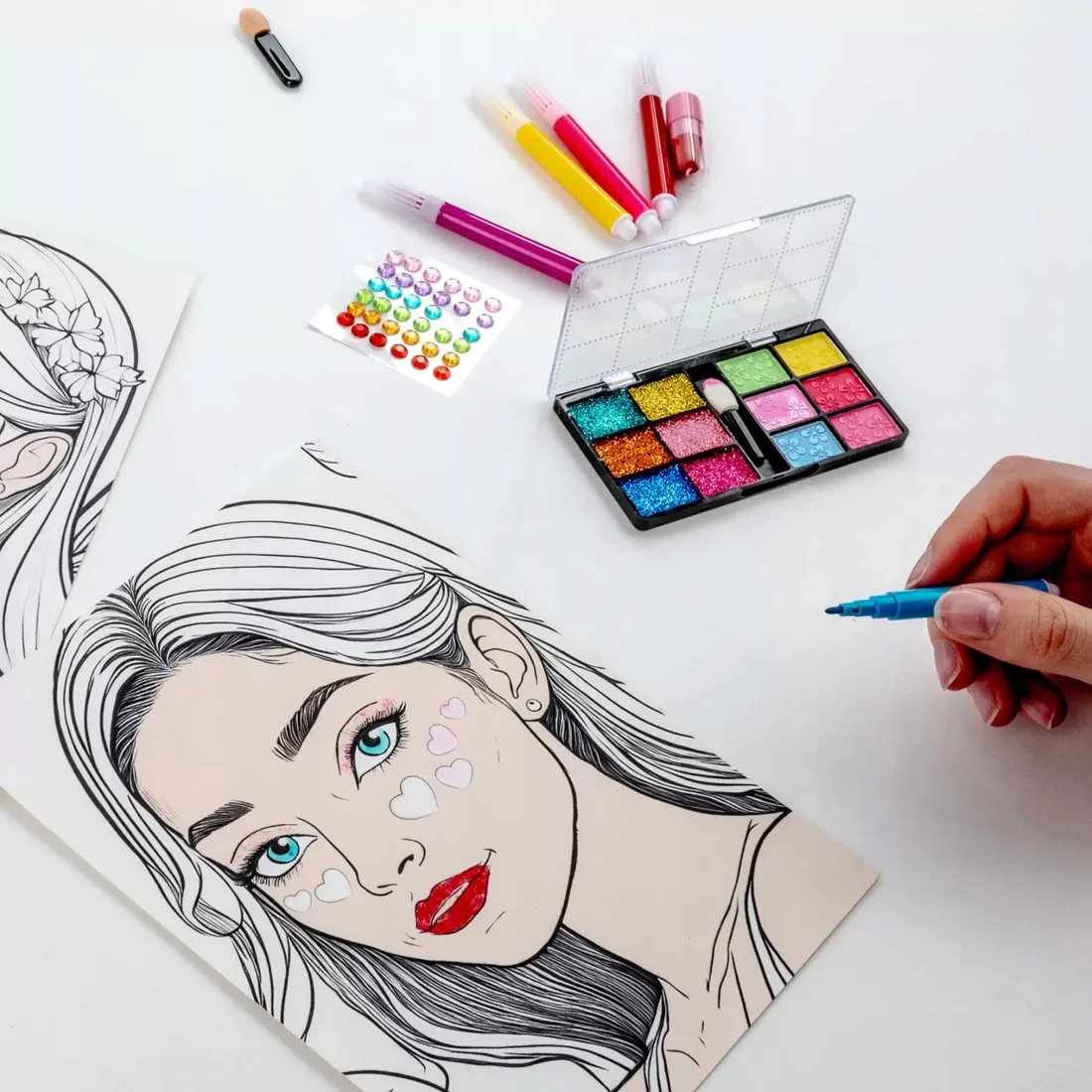 kolorowanka-plansze-make-up-kidea-stan-nowy