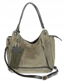 torebka-damska-zamszowa-worek-shopper-listonoszka-na-ramie-mc869-zielona
