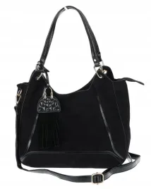 torebka-damska-zamszowa-worek-shopper-na-ramie-listonoszka-mc869-czarna