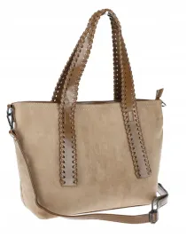 torebka-damska-a4-shopper-zamszowa-torba-na-ramie-z-paskiem-mc788-bezowa