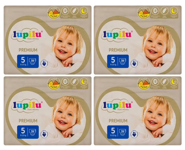 Pieluszki Lupilu PIELUSZKI LUPILU JUNIOR 5  Pampersy Rozmiar 5 156 szt.