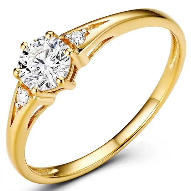 ZŁOTY PIERŚCIONEK 585 14K CYRKONIA 1170-1 r17