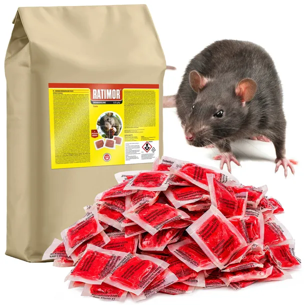 TRUTKA NA MYSZY SZCZURY ŚRODEK GRYZONIOBÓJCZY RATIMOR PASTA CZERWONA 20KG