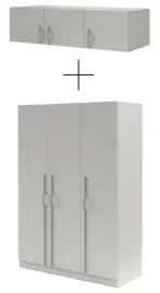 szafa-z-nadstawka-150-cm-duza-z-drazkami-i-szufladami-braga-02-szary