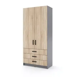 szafa-2-drzwiowa-90x195-cm-szary-dab-sonoma-funkcjonalna-lola
