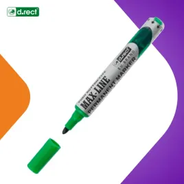 marker-permanentny-z-tloczkiem-okragly-d-rect-ml100-zielony