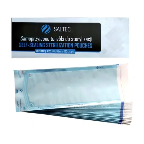 Saltec torebki samoprzylepne do sterylizacji 100x260mm 10x26cm 200 szt