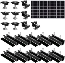 uchwyt-na-4-moduly-solarne-zestaw-pv-szyny-12cm-dach-plaski-blacha