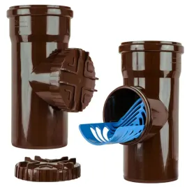 czyszczak-rewizja-rynny-z-sitkiem-fi-160-mm-brazowy-aquer-wysoka-jakosc