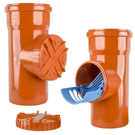 czyszczak-rewizja-rynny-z-sitkiem-160-mm-pomaranczowy-aquer-wysoka-jakosc