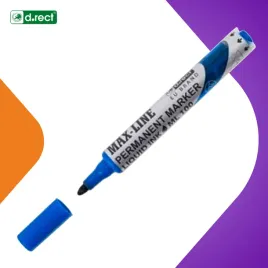 marker-permanentny-z-tloczkiem-okragly-d-rect-ml100-niebieski