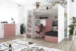 lozko-pietrowe-kiki-7-90x200-cm-z-biurkiem-rozkladana-sofa-rozowy-mat