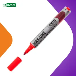 marker-permanentny-z-tloczkiem-okragly-d-rect-ml100-czerwony