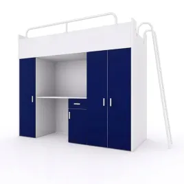 lozko-pietrowe-kiki-5-80x190-cm-z-biurkiem-i-drabinka-niebieski-mat